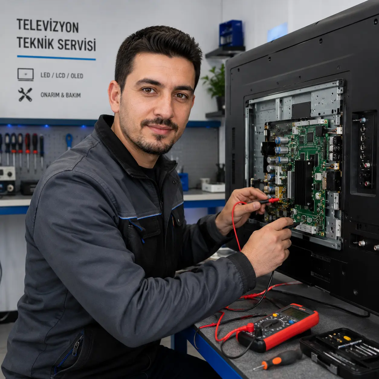 Çeşme Sharp televizyon tamiri ustası Caner Usta — Ilıca Mahallesi ve Ovacık Mahallesi elektronik ve görüntü uzmanı