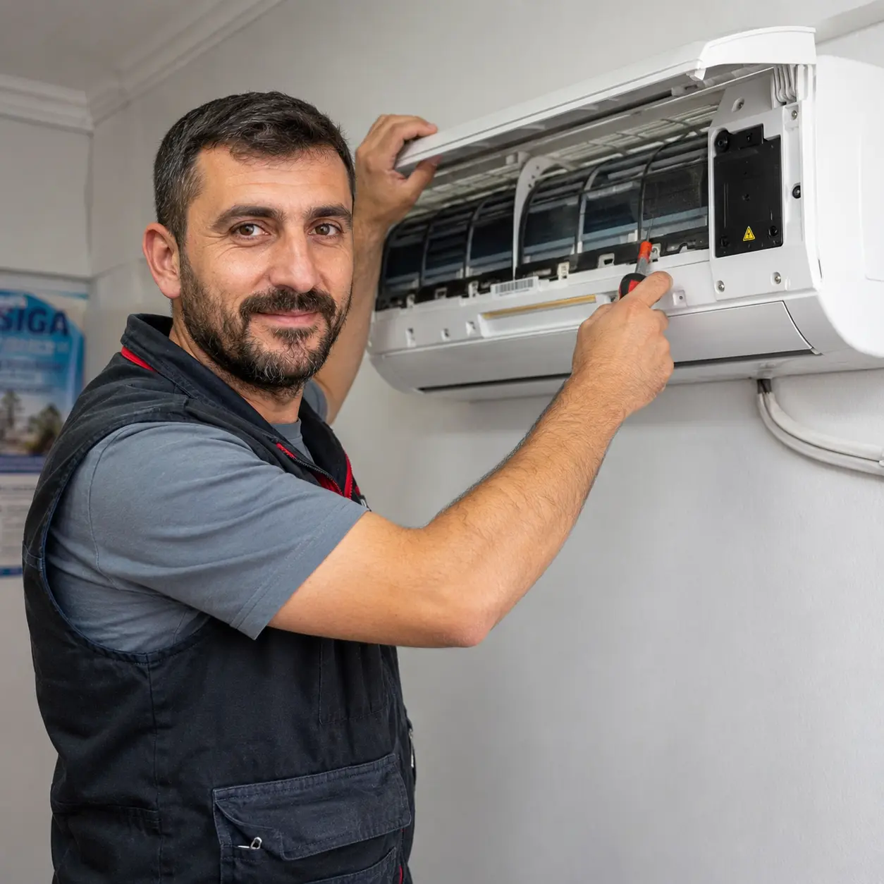 Çeşme Sharp klima tamiri ustası Fatih Usta — Ovacık Mahallesi ve İsmetpaşa Mahallesi iklimlendirme uzmanı
